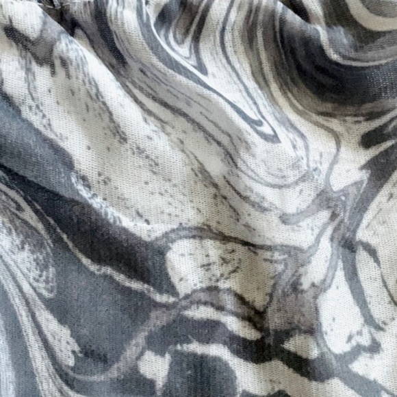 NWT Urban Outfitters Tasmin Mesh Grey Psychedelic Ruched Cropped Cami Top Size S - Picture 6 of 6